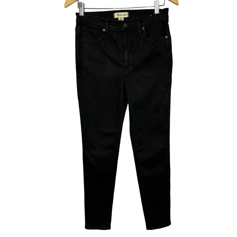 Madewell 10" High-Rise Skinny Jeans Black Stretch  Casual Women's 28 - Picture 2 of 12